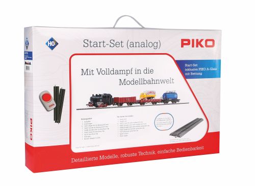 Piko 57113 Start-Set mit Bettung Güterzug